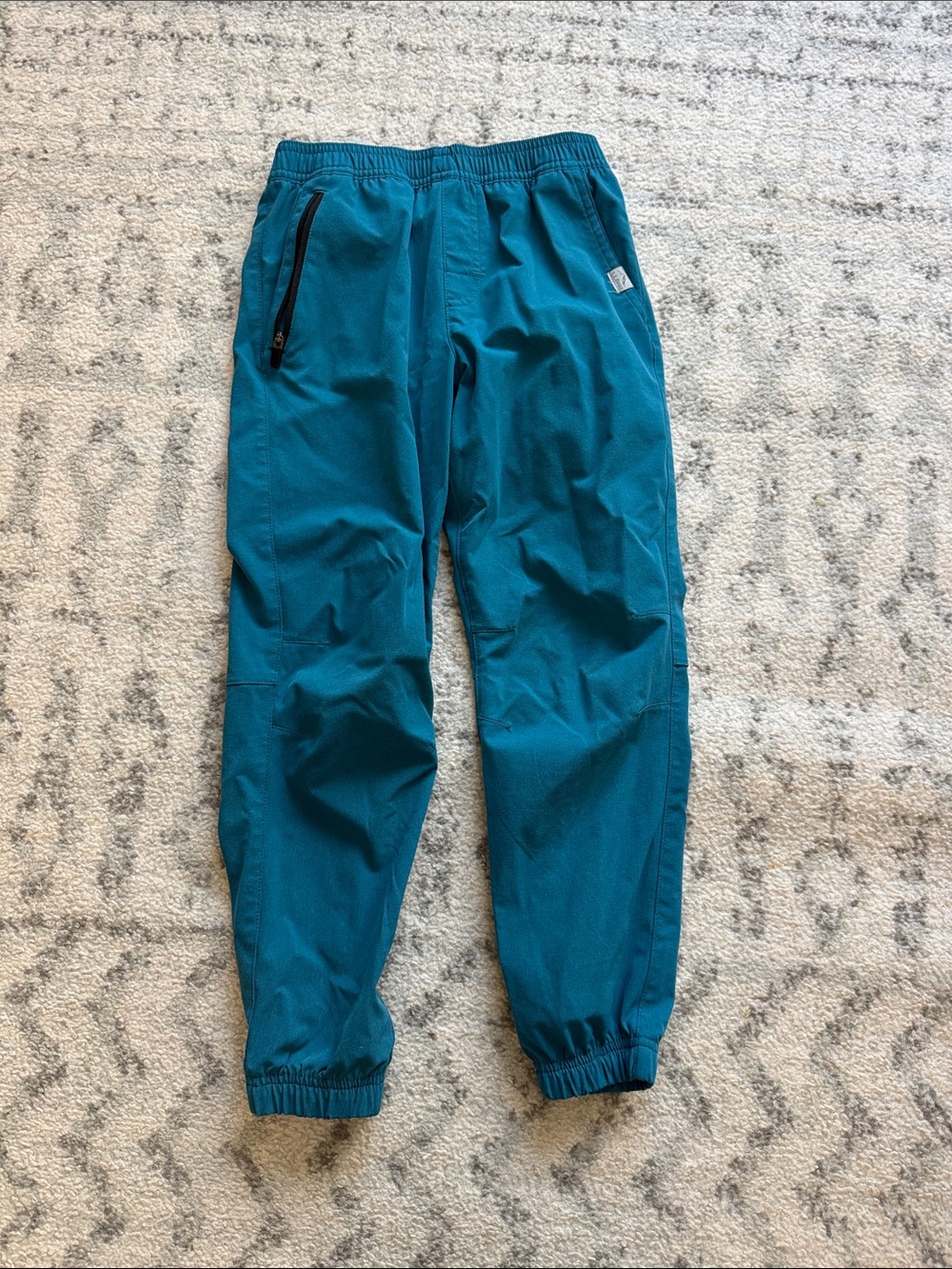 L.L. Bean Teal Kids Elastic-Waist Multi Sport Joggers Size 6-7